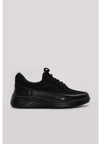 Fast Step Hakiki Deri Erkek Casual Ayakkabı 166ma1003 Siyah