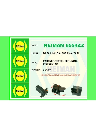 Bagaj - 494 - Kilit Kondaktörü Swici Peugeot Partner 08- Cıtroen Berlıngo 08- C4-c4 - Dpmıx-hb - Pıcasso 06-