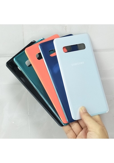 Samsung Uyumlu S10 Plus Arka Cam Kapak Batarya Pil Kapağı+B7000 Yapıştır