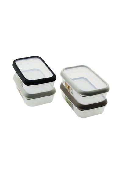 Qlux L-00972 Bomonti Plastik Saklama Kabı 700ml Dikdörtgen - 24'li Paket Diğer
