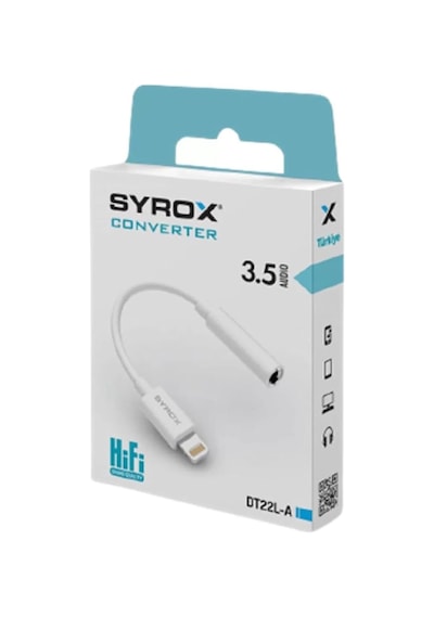 Rekosell Syrox Apple iPhone Uyumlu Aux Kulaklık Dönüştürücü, Dt22l-a 1180353