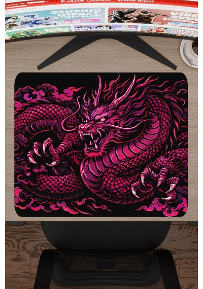 Ejderha Pembe V4 48x40 Xl Gaming Kauçuk Kaymaz Taban Mouse Pad Fare Altlığı