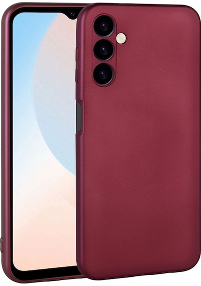 Noktaks - Galaxy Uyumlu A24 Uyumlu - Kılıf Mat Soft Premier Silikon Kapak - Mürdüm - T26613 Mürdüm
