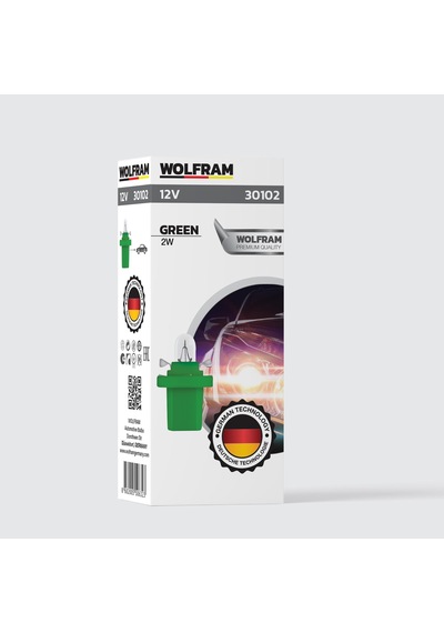 Mf Duylu Gösterge Ampulü Yeşil 12v 2w 10 Adet - Wolfram 30102