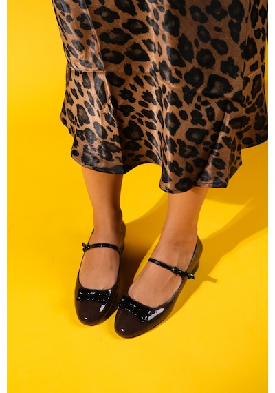 Luvishoes Luvi Shoes Stela Kahve-siyah Rugan Fiyonklu Kadın Topuklu Babet Ayakkabı Kahverengi Rugan Luvishoes Luvi Shoes Stela Kahve-siyah Rugan Fiyonklu Kadın Topuklu Babet Ayakkabı Kahverengi Rugan
