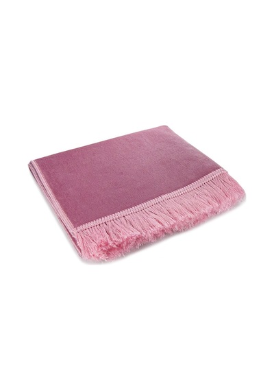 Lüks Düz Desensiz Kadife Velür Seccade Pembe