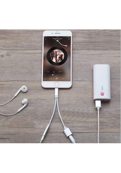 Apple Uyumlu iPhone  X Xr Xs Max Plus Lightning Kulaklık Şarj Çevirici 4428P Dö