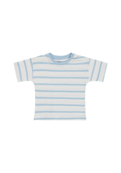 Civil Baby Çizgili 6-18 Ay Tişört - Mavi