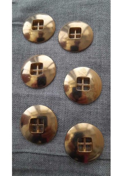 Gold Kaplama Metal Düğme 27 Mm 6 Adet