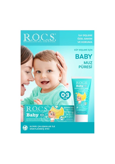 R.o.c.s. Rocs Baby Süt Dişler İçin Muz Püresi 0-3 Yaş Diş Macunu 45 Ml