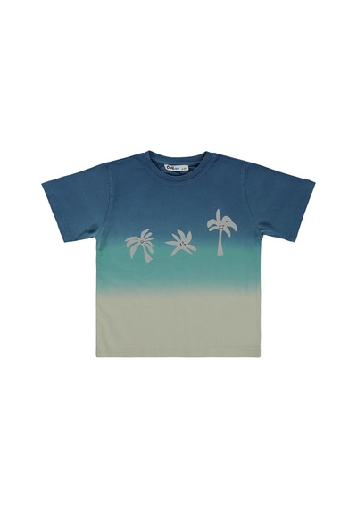 Civil Boys Batik Renk Geçişli 2-5 Yaş Tişört - Yeşil Petrol