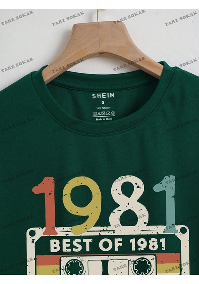 Flood Of Style Crop Ckod-232913 Ses Kaset Ve Mektup Grafik Kırpma Koyu Yeşil