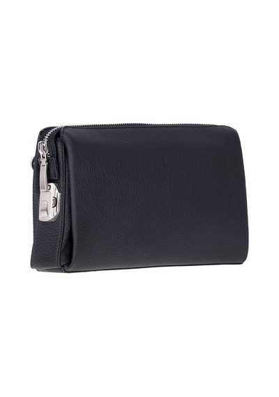 Unbranded Forte Wrist Ash Smoke Unisex Kilitli Clutch Çanta Siyah - Gri