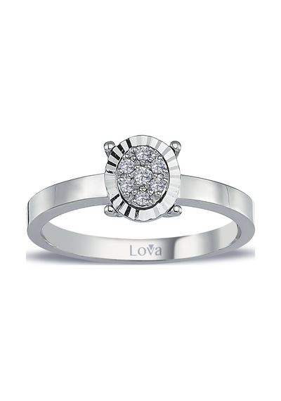 Lova Pırlanta Taşlı Oval Eridu Yüzük - 1070192