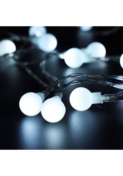 Sunlight Minik Top Ledler Beyaz Işık 20 Toplu Yılbaşı Süsü Ledli