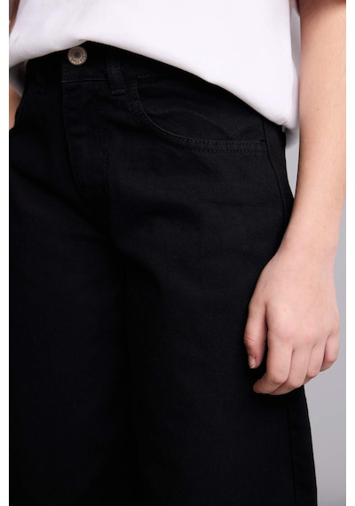 Defacto %100 Pamuk Baggy Fıt Jean Pantolon Kız Çocuk H6075a826spnm36 Antrasit-nm36