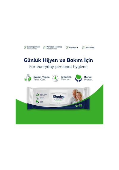 Giggles Vücut Temizleme Havlusu 50'li 6 Paket 300 Havlu