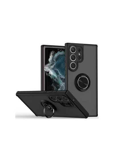 Samsung Galaxy S25 Ultra Kılıf Montreal Yüzüklü Silikon Kapak - Siyah 0.2M-Çok Renkli