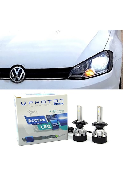 Vw Golf 7.5 Led Xenon Kısa Far Ampulü H7 Access Yeni Seri Beyaz 2017-2019