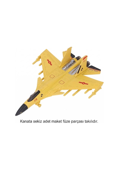 J-15 Savaş Uçağı Oyuncak Işıklı Çek Bırak Maket Jet 23 Cm - Piller Dahil
