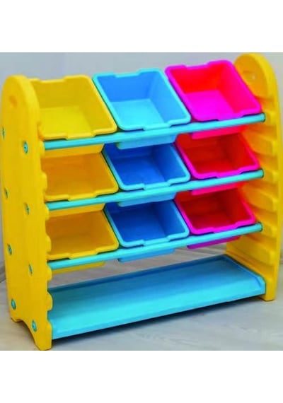 Dolap 9 Plastik Çekmeceli Çok Renkli