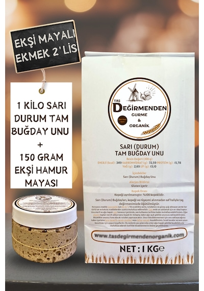 Sarı Durum Tam Buğday Unu - Siyez Ekşi Hamur Mayası