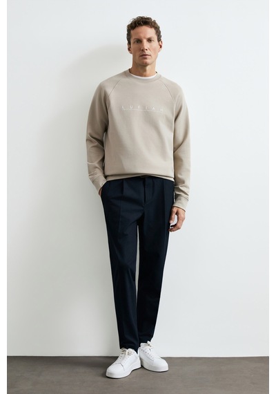 Lufian Cooper Erkek Sweatshirt 112030198 Bej