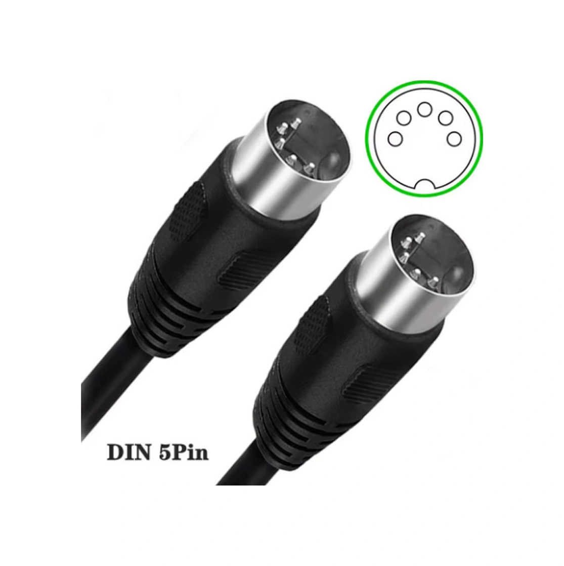 5 Pin Dın Erkek Erkek Midi Kablo Midi Ses Uzatma Kablosu 1.5m