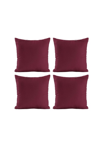 Soho Kumaş Dekoratif Kırlent Yastık Kılıfı - 42 X 42 Cm 4, Bordo Diğer