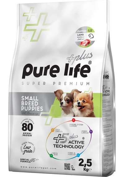 Purelife Plus Kuzulu Küçük Irk Yavru Köpek Maması 2500 G