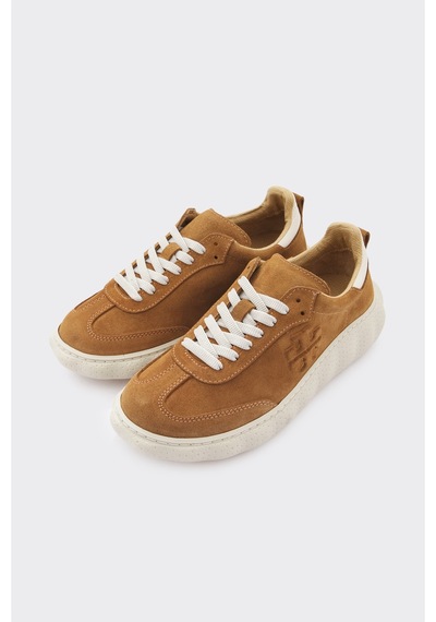 Derinet Hakiki Deri Kadın Sneaker Taba Süet Taba Süet