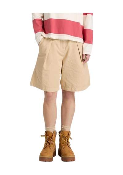 B0a442fy941-r Timberland Cotton Linen Bermuda Kadın Şort Ve Kapri Krem B0a442fy941-r