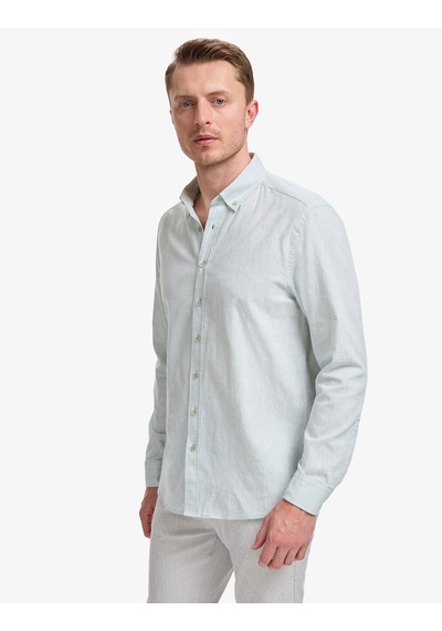 Pierre Cardin Erkek Su Yeşili Gömlek Desenli 50320941-vr048 Yeşil
