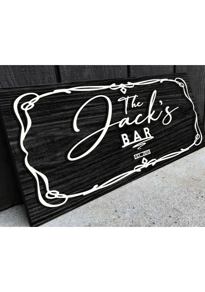 Bk Gift Kişiye Özel Kabartma Tasarım Siyah Ebony Ahşap Bar Tabelası, Home Bar Tabela, Rustik Ev Dekorasyonu, Duvar Dekoru-4 46 X 23 Cm Bitmeyen130903 7e6a20 Bk Gift