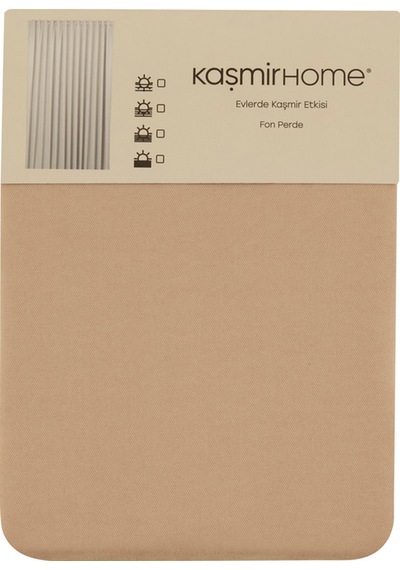 Kaşmir Home Holly Ada Fon Perde Bej 150x270 Cm Bej