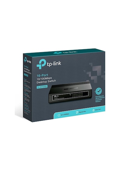 TP-Link TL-SF1016D 16 Port 10/100 Mbps Plastik Kasa Switch