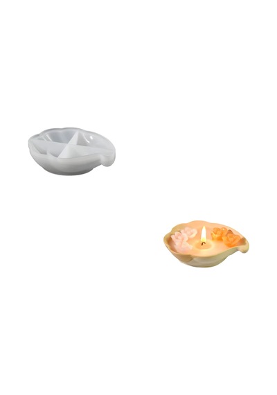 Epoksi Deniz Kabuğu Tealight Mumluk Ev Dekorasyonu Silikon Ve Taş Tozu Kalıbı