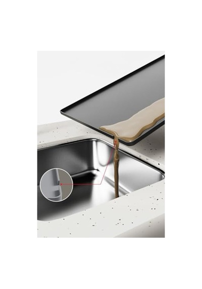Gri 39x58 Cm Bulaşık Altlığı, Silikon Kahve Makinesi Koruyucu Açık Bej