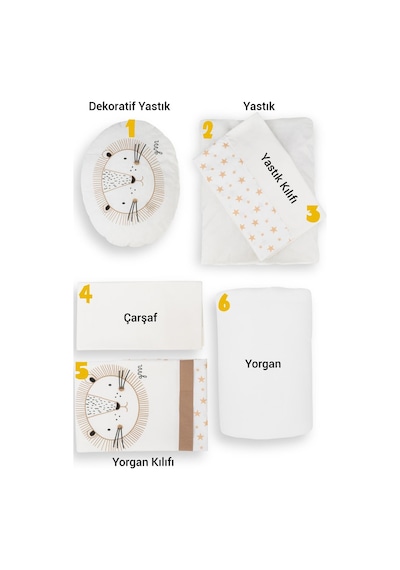 Wellgro Park Yatak Ve Beşik Uyku Seti - 6 Parça, Bej
