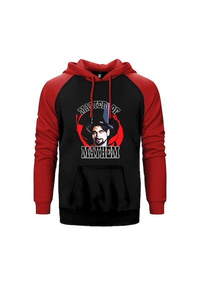 Master Of Mayhem Julian Slink Kırmızı Renk Reglan Kol Kapşonlu Sweatshirt Kırmızı