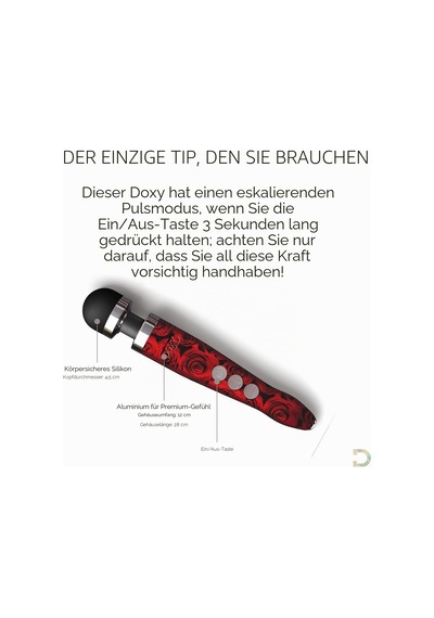 Doxy Die Cast 3r Değnek Masaj Aleti Gül Tek Boyut Doxy Die Cast 3r Değnek Masaj Aleti Gül Tek Boyut