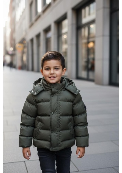 Benitto Kids Erkek Bebek Şişme Mont 51374 Haki
