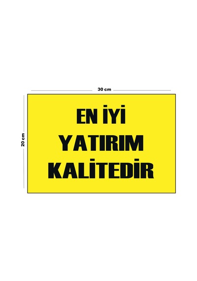 Metal En İyi Yatırım Kalitedir 20cm X 30cm A4 Büyüklüğünde Uyarı Levhası Yönlendirme Tabelası
