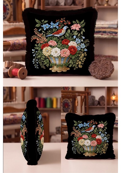 Kuşlu Çiçekli Vintage Barok Saçaklı Yastık Kılıfı-şato Botanik Kırmızı Siyah Püsküllü Kırlent Kılıfı Puslu Kanyon Ritüel Kuşlu Çiçekli Vintage Barok Saçaklı Yastık Kılıfı-şato Botanik Kırmızı Siyah Püsküllü Kırlent Kılıfı Puslu Kanyon Ritüel