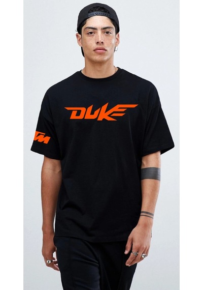 Ktm Duke Baskılı Oversize Tişört Siyah