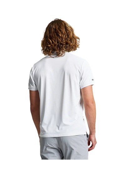 Slam Slam Tech Pique Polo Ls Erkek Beyaz Tişört W02 Beyaz