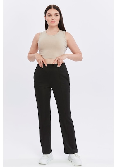 Bella Dossi Rahat Kaşkorse Kolsuz Sıfır Yaka Kadın Crop Top Ekru