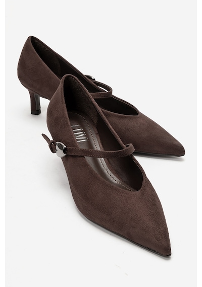 Luvi Shoes Cres Kahverengi Süet Kadın Kısa Topuklu Ayakkabı Luvi Shoes Cres Kahverengi Süet Kadın Kısa Topuklu Ayakkabı