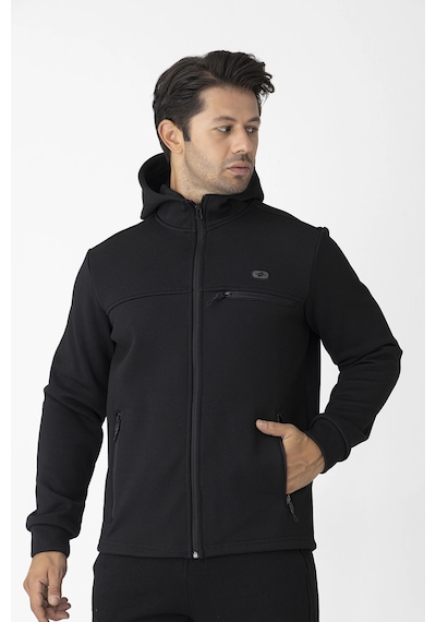Crozwise 6054 Su İticili Kapşonlu Erkek Sweat Siyah SiYAH
