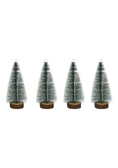 4 Adet 16,5 Cm Dekoratif Yılbaşı Ağacı Süsü 16cm